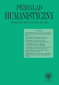 Przegląd Humanistyczny 2023/1 (480) - Tomasz Wójcik - eprasa