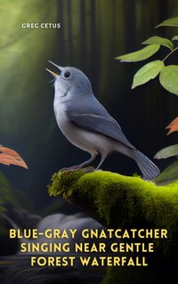Blue-gray Gnatcatcher Singing Near Gentle Forest Waterfall - Greg Cetus - audiobook