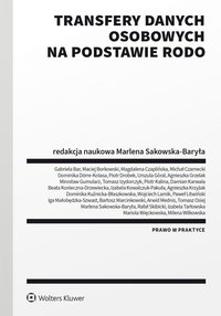 Transfery danych osobowych na podstawie RODO - Agnieszka Grzelak - ebook