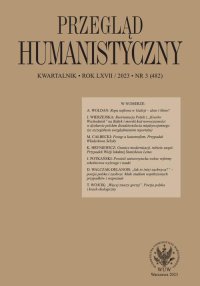 Przegląd Humanistyczny 2023/3 (482) - Tomasz Wójcik - eprasa