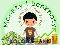 Monety i banknoty  Edukacja finansowa. Kolorowanki - Karolina Rychlik - ebook