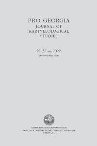 Pro Georgia. Journal of Kartvelological Studies 2022/32 - David Kolbaia - eprasa