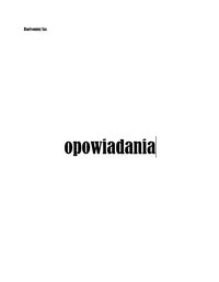 Opowiadania - Bartłomiej Sas - ebook