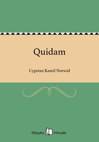 Quidam - Cyprian Kamil Norwid - ebook