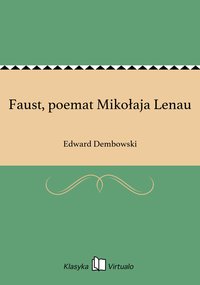 Faust, poemat Mikołaja Lenau - Edward Dembowski - ebook