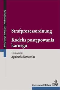 Kodeks postępowania karnego. Strafprozessordnung - Agnieszka Sarnowska - ebook