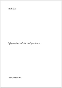 Information, advice and guidance - Jakub Klein - ebook