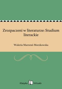 Zrozpaczeni w literaturze: Studium literackie - Waleria Marrené-Morzkowska - ebook