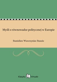 Myśli o równowadze politycznej w Europie - Stanisław Wawrzyniec Staszic - ebook