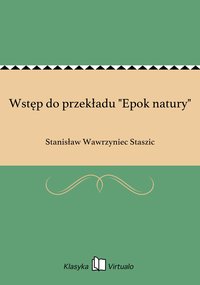 Wstęp do przekładu "Epok natury" - Stanisław Wawrzyniec Staszic - ebook
