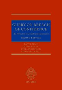 Gurry on Breach of Confidence [DRM] - Simon Malynicz - ebook