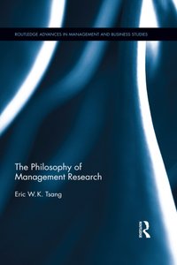 Philosophy of Management Research [DRM] - Eric W.K. Tsang - ebook