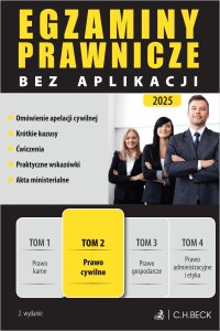 Egzaminy Prawnicze bez aplikacji 2025. Tom 2. Prawo cywilne - Joanna Ablewicz - ebook