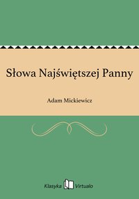 Słowa Najświętszej Panny - Adam Mickiewicz - ebook