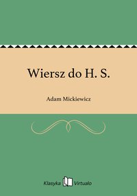Wiersz do H. S. - Adam Mickiewicz - ebook