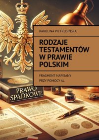 Rodzaje testamentów w prawie polskim - Karolina Pietrusińska - ebook