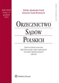 Orzecznictwo Sądów Polskich. Nr 12/2024 - Opracowanie zbiorowe - ebook