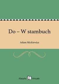 Do – W stambuch - Adam Mickiewicz - ebook