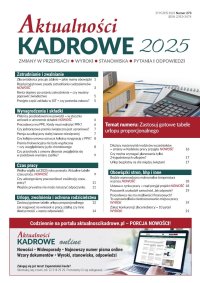 Aktualności Kadrowe 2025. Numer 273. Zastosuj gotowe tabele urlopu proporcjonalnego - Szymon Sokolik - eprasa