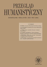 Przegląd Humanistyczny 2024/3 (486) - Tomasz Wójcik - eprasa