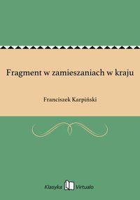 Fragment w zamieszaniach w kraju - Franciszek Karpiński - ebook