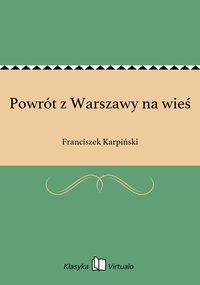 Powrót z Warszawy na wieś - Franciszek Karpiński - ebook