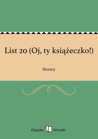List 20 (Oj, ty książeczko!) - Horacy - ebook