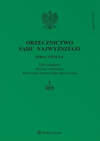 Orzecznictwo Sądu Najwyższego. Izba Cywilna - Nr 2/2025 - Opracowanie zbiorowe - ebook