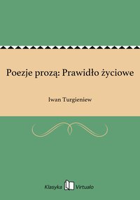 Poezje prozą: Prawidło życiowe - Iwan Turgieniew - ebook
