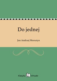 Do jednej - Jan Andrzej Morsztyn - ebook