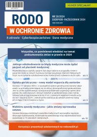 RODO w ochronie zdrowia. Numer specjalny 20 - Opracowanie zbiorowe - eprasa