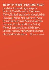 Trudny powrót do rządów prawa - Krzysztof Sobczak - ebook