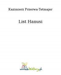 List Hanusi - Kazimierz Przerwa-Tetmajer - ebook