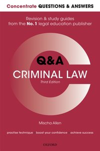 Concentrate Questions and Answers Criminal Law [DRM] - Mischa Allen - ebook