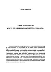 Teoria Wszystkiego. Wstęp do Informacyjnej Teorii Symulacji - Łukasz Westphal - ebook