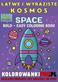 Wyraziste i Łatwe Kosmos: Kolorowanki Dla Dorosłych Do Druku w PDF - Relaksująca Antystresowa Książka Do Kolorowania - Artful Palette - ebook